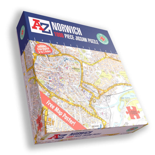 A to Z Map of Norwich 1000 Piece Jigsaw
