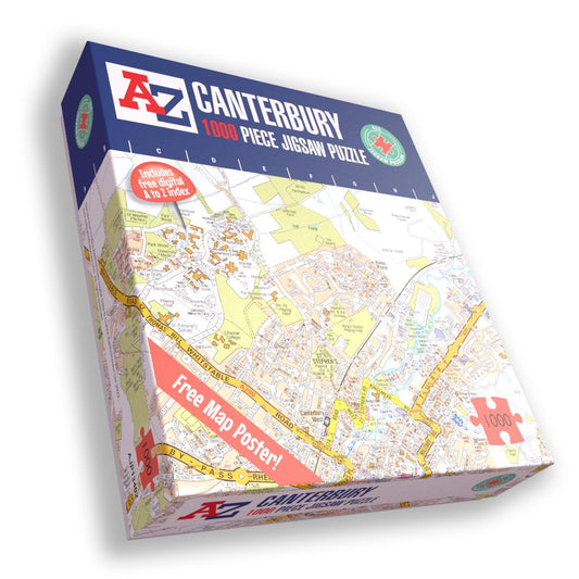 A to Z Map of Canterbury 1000 Piece Jigsaw