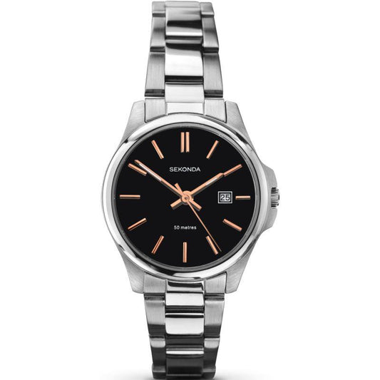 Sekonda Ladies Analogue Stainless Steel Date Bracelet Watch 2097