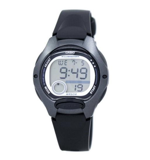 Casio Ladies Digital Grey Rubber Strap Watch - LW-200-1BVDF