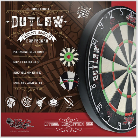 Shot Outlaw Bristle Dartboard