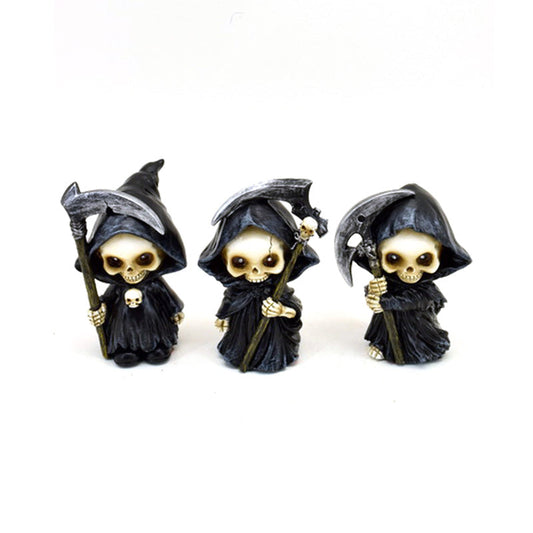 The Reaper Mini Skull Set of 3 with Scythes