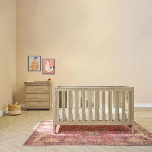 Tutti Bambini Modena 2 Piece Room Set with Sprung Fibre Mattress - Oak
