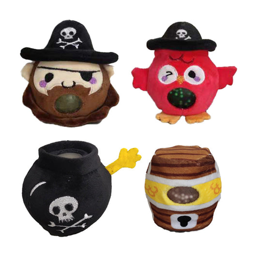 Queasy Squeezies Jolly Rogers Pirate Plush Squeezy Toy