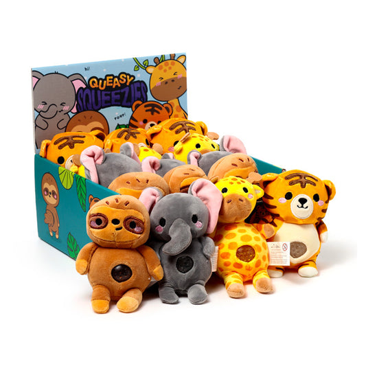 Queasy Squeezies Adoramals Zoo Mix #2 Shaped Plush Squeezy Toy