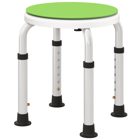 HOMCOM 360 Degree Swivel Shower Stool w/ Non-Slip Feet for Disabled
