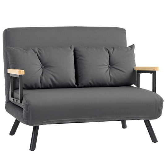 HOMCOM Click Clack 2 Seater Sofa Bed for Living Room, Guest Room
