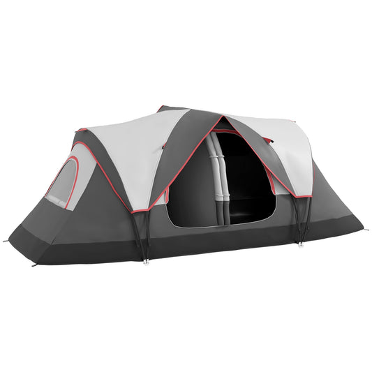 Outsunny 2 Room Camping Tent with Waterproof Rainfly & Screen Panels