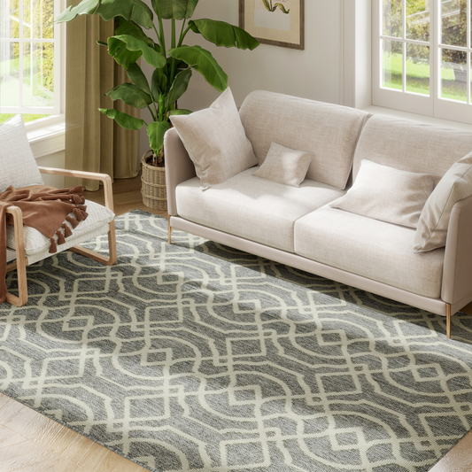 HOMCOM Easy-Cleaning Machine Washable Rug for Patio, Garden