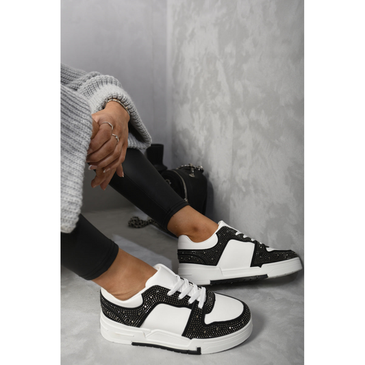 Sparkly Crystal Embellished Trainers