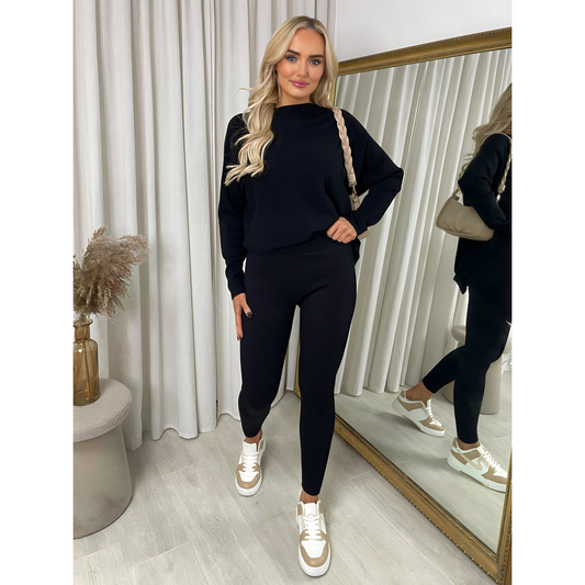 High Waisted Rib Curvy Leggings