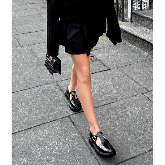T-Strap Buckle Chunky Sole Shoes