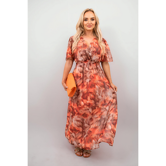 Wrap Floral Print Maxi Dress