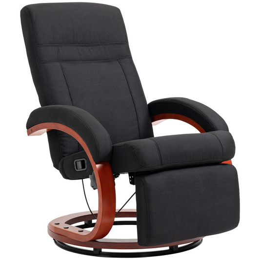 HOMCOM Manual Recliner Swivel Reclining Chair with Footrest Armrests