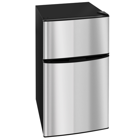 HOMCOM Small Fridge Freezer with 5-Setting Thermostat, Inner Light