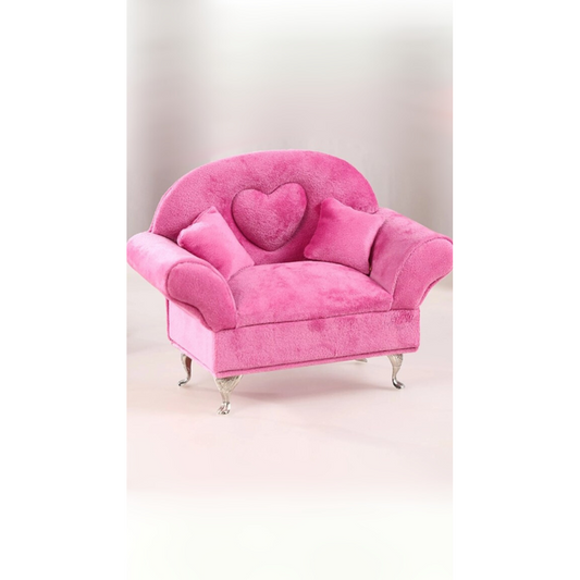 Plush Heart Jewellery Box Sofa