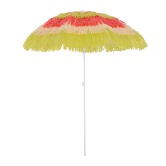 Patio Hawaii Beach Sun Umbrella Sunshade Hawaiian Folding Tilting Parasol