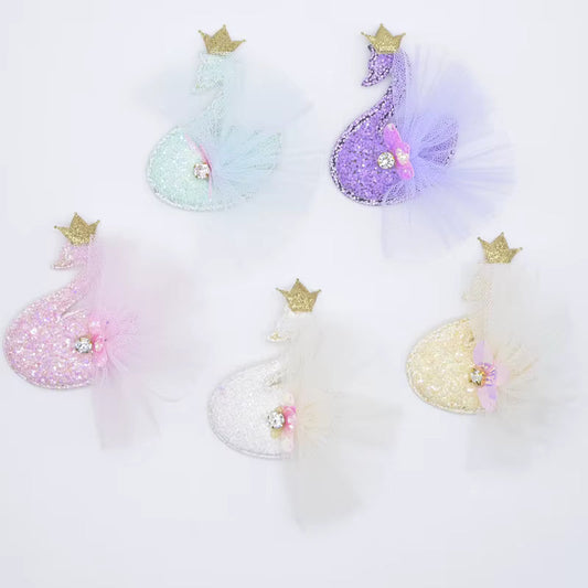 Diy Super Paradise 3D Handmade Eco-Friendly Stick-On Swan Patches - 5 Pcs