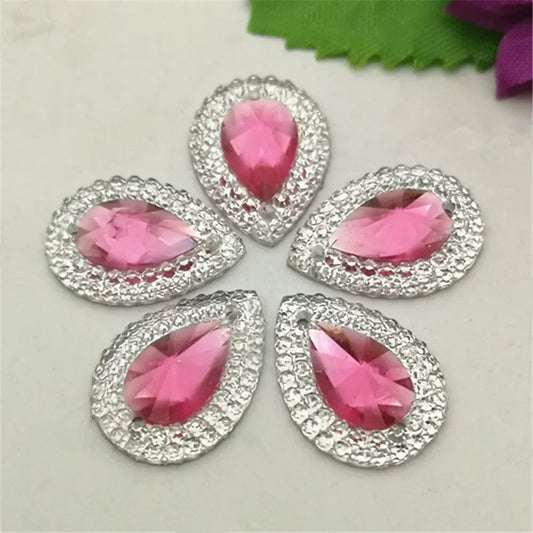 HAOTUYI Resin Drop Embellishments - 20pcs for Crafting & Decoration