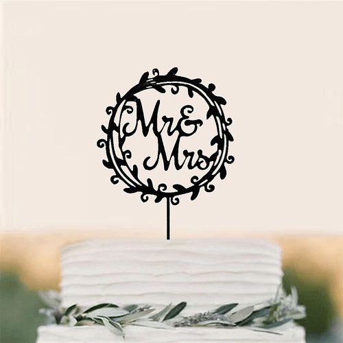 Acrylic Wedding Cake Decoration - Customisable Designs for Special Occasions