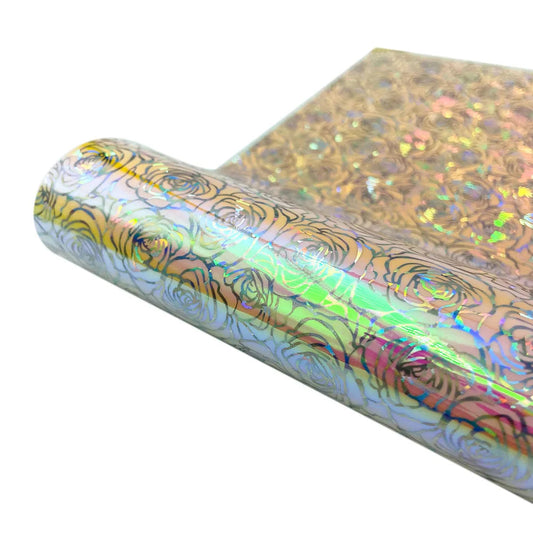 Holographic Gradient Adhesive Vinyl Sheets - Vibrant Crafting Material