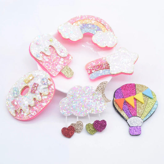 Diy Super Paradise 3D Handmade Eco-Friendly Patches Set - 12 Pieces