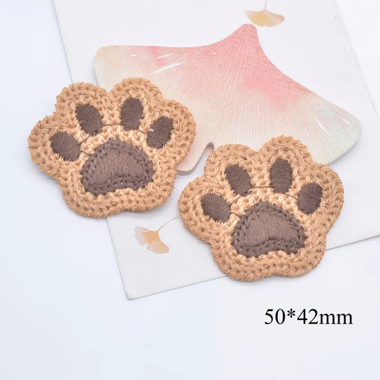 Diy Super Paradise 3D Handmade Eco-friendly Bear Paw Patches - Set of 10