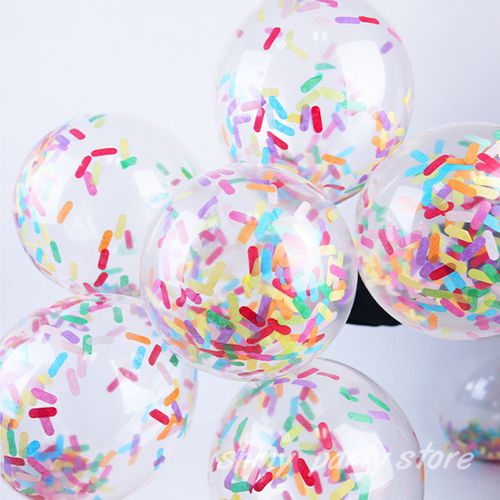 JIMMYTU 12inch Mixed Colour Confetti Balloons for Festive Celebrations