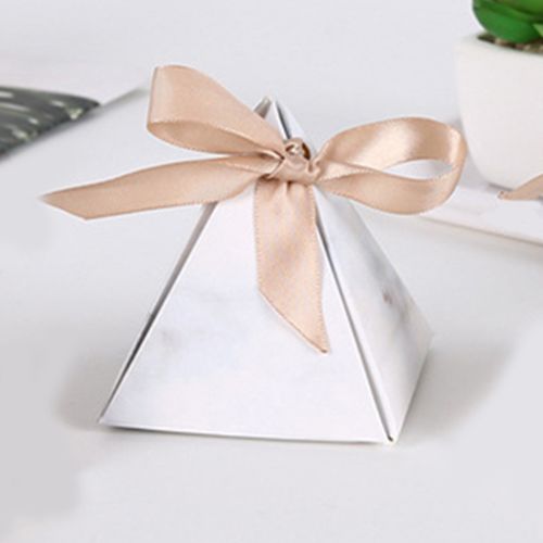 HOMEBEGIN Triangle Marbling Candy Boxes - Elegant Gifts for Events