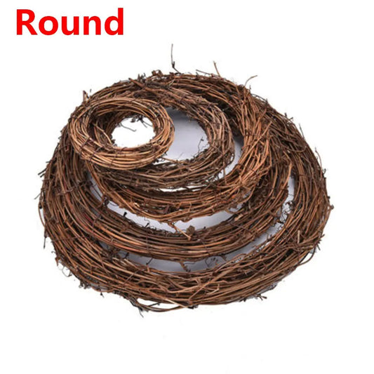 8-30CM Christmas Artificial Wreath Wicker Vine Ring Festival Rattan Garland Xmas Party Decoration Garlands