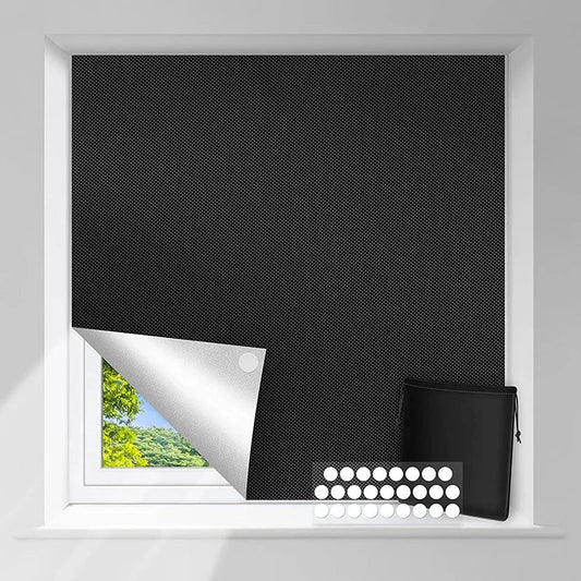 Hot Selling 100% Light Blocking Darkest Window Cloth DIY Total Blackout Glass Privacy Darkening Window Tint Black Window Sticker