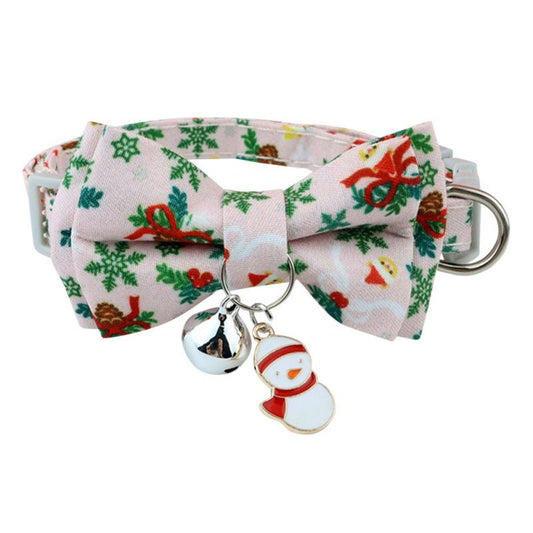 Adjustable Christmas Cat Collar with Bell - Safe & Festive Design