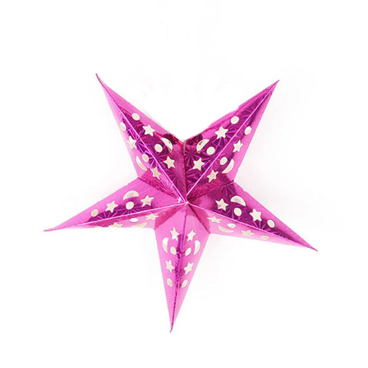 1PCX30cm Out Star Hanging Pendant Decorative Home Party Outdoor Paper Lantern Stars Lampshade Garden Decor Paper Star Lampshade