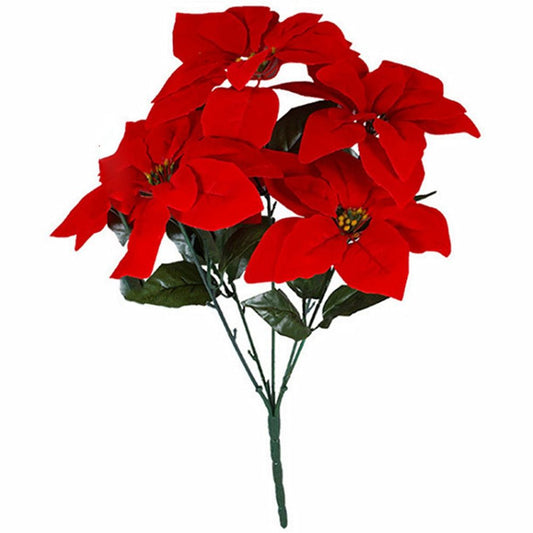 Artificial Red Christmas Flowers - Versatile Decoration for Festive Occasions