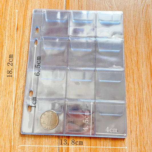 10Pcs Clear Coin Pocket Pages for DIY Photo Albums - Durable & Replaceable