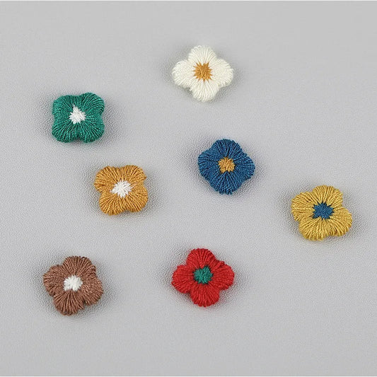 20pc Mini Flower Patches for Decorating Bags, Shoes, & Clothing