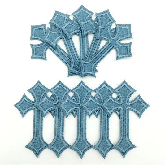 THINKINS 3D Embroidered Iron-On Patches for Clothing - 10pcs Set