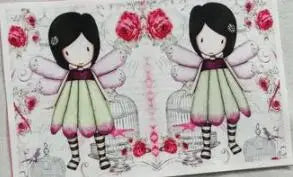 13*20.5cm Syunss 1PCS Cute Girl Print Hand Dyed Cotton Linen Fabric Telas Sewing DIY Patchwork Hand Embroidery Quilt Bags Tecido