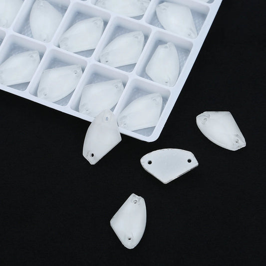 9*14mm 12*19mm Axe Shpae Sew on Rhinestone Fluorescence AB Glass Crystal Strass Sew on Stones Sewing Rhinestone for Clothes