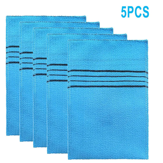 5Pcs Shower Bath Scrub Glove Korean Exfoliating Body Scrub Shower Towel Washcloth Portable For Adults Coarse Grain Brush