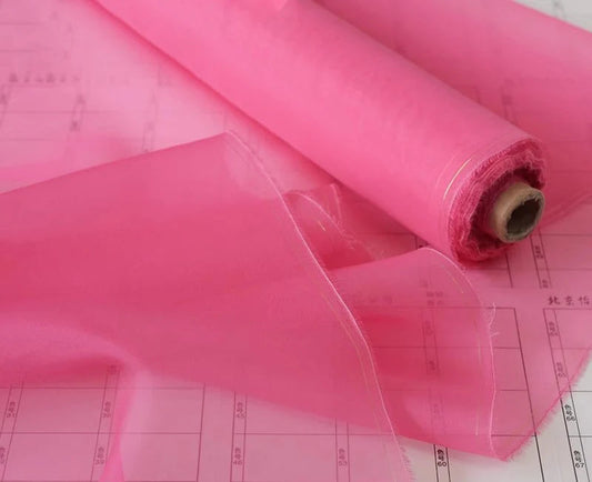 100% Pure Mulberry Silk Organza Fabric for DIY Crafts - Lightweight & Versatile