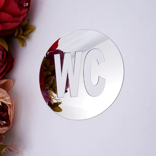 JEHOADDAN Self-Adhesive Acrylic Toilet Sign Wall Sticker - Stylish Home Decor