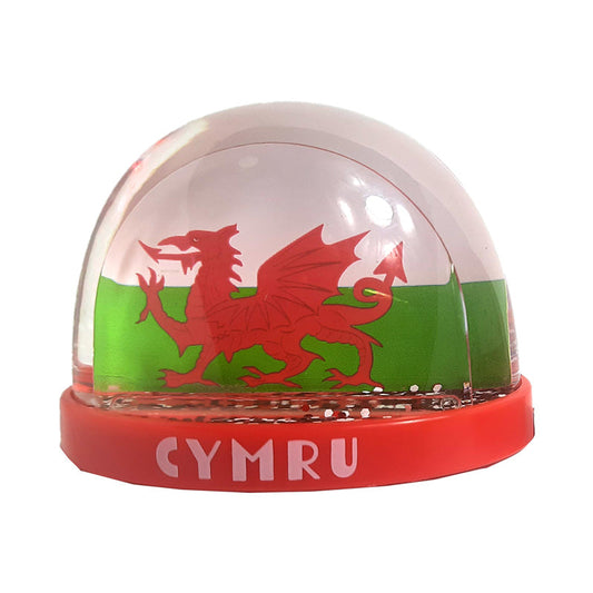 Welsh Dragon Wales (Cymru) Souvenir Medium Glitter Snow Storm