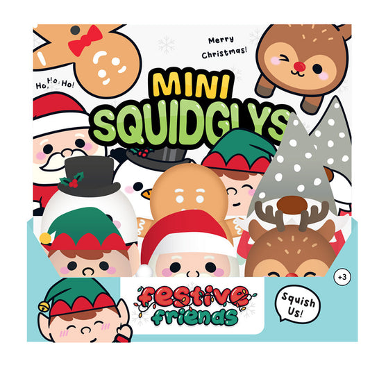 Squidglys Festive Friends Christmas Plush Keyring (Display of 16)