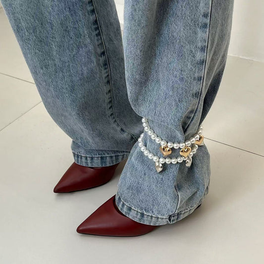 Accessories Ins-style Pearl Beaded Jeans Chain | Luxury Home Accessories | Heulog Glow