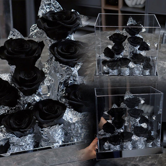 Acrylic Flower Box Valentine's Day Christmas Gift | Luxury Home Accessories | Heulog Glow