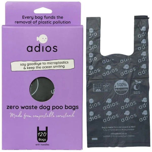 Adios Plastic Large Handle Bag Loose 120pcs | Luxury Home Accessories | Heulog Glow
