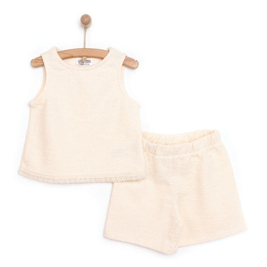 HelloBaby Baby Girl Jogger - Ecru