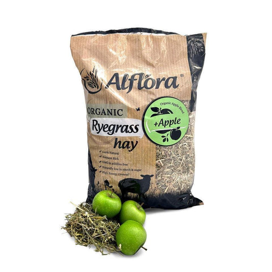 Alflora Organic Ryegrass Hay Apple 1kg | Luxury Home Accessories | Heulog Glow