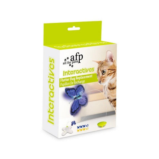 All For Paws Interactives Cat Flutter Bug Refill (6Pk) | Luxury Home Accessories | Heulog Glow